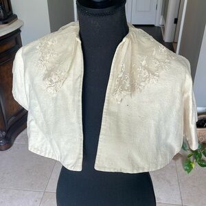 Antique Child’s Cream Lace Flannel Cape